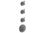 hansgrohe AXOR One Thermostatmodul 48723340 Unterputz, 3 Verbraucher, mit Hebelgriff, brushed black chrome