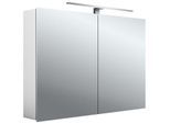 Emco Asis Mee Aufputz-Lichtspiegelschrank 949805052 1000 x 746 mm, 2-türig, Aluminium