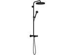 hansgrohe AXOR One Duschsystem mit Thermostat und Duschkopf 280 48794670 Unterputz, Fertigmontageset, 1 Strahlart, 13,2 l/min, schwarz matt
