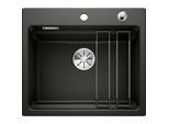 Blanco Etagen-Becken 525162 58,4 x 51 cm, PuraPlus schwarz, mit Zugknopffernbedienung