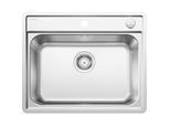 Blanco Lemis Becken 525109 61,5 x 50 cm, Edelstahl Bürstfinish, Ablauffernbedienung mit Drehbetätigung