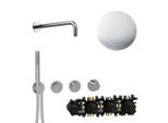 Herzbach MODUL7 PUSH-Thermostat-Set P-RB250 70.702713.1.01 Wandarm Regenbrause 250mm Chrom