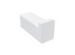 Hewi System 900 Q Einzelhaken 900Q90.00060DX pulverbeschichtet weiß tiefmatt, aus Edelstahl, 15x20x38mm