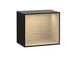 Villeroy und Boch Finion Regalmodul FD10PCPH 41,8x35,6x27cm, Regal Oak Veneer, Glossy Black Lacquer