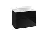 Villeroy und Boch Finion Waschtischunterschrank G99100PH 80x60,3cm, Emotion, Abdeckplatte white matt, Glossy Black Lacquer