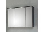 Pelipal Serie 4005 Spiegelschrank 992.829.003 LED-Kranzbeleuchtung, 90x72,2x17 cm, Quarzgrau Hochglanz, chrom