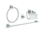 Grohe Essentials Bad-Set 40776DC1 Supersteel, 4 in 1, verdeckte Befestigung