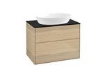 Villeroy und Boch Finion Waschtischunterschrank G99200PC 80x60,3cm, Emotion, Abdeckplatte black matt, Oak Veneer