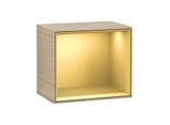 Villeroy und Boch Finion Regalmodul FD10HFPC 41,8x35,6x27cm, Regal Gold Matt, Oak Veneer
