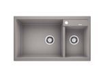 Blanco Spüle 513268 86x50cm, PuraDur alumetallic, links, ohne Ablauffernbedienung