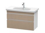 Duravit DuraStyle Waschtisch-Unterschrank DS648207518 93 x 44,8 cm, leinen/weiß matt, 2 Schubkästen, wandhängend