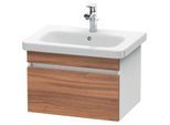 Duravit DuraStyle Waschtisch-Unterschrank DS638007918 58 x 44,8 cm, nussbaum natur/weiß matt, 1 Auszug, wandhängend