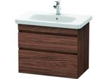Duravit DuraStyle Waschtisch-Unterschrank DS648102121 73 x 44,8 cm, nussbaum dunkel, 2 Schubkästen, wandhängend
