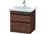 Duravit DuraStyle Waschtisch-Unterschrank DS648002121 58 x 44,8 cm, nussbaum dunkel, 2 Schubkästen, wandhängend