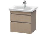 Duravit DuraStyle Waschtisch-Unterschrank DS648007543 58 x 44,8 cm, leinen/basalt matt, 2 Schubkästen, wandhängend