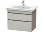 Duravit DuraStyle Waschtisch-Unterschrank DS648100743 73 x 44,8 cm, betongrau/basalt matt, 2 Schubkästen, wandhängend