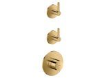 hansgrohe AXOR One Thermostatmodul 48722990 Unterputz, 2 Verbraucher, mit Hebelgriff, polished gold optic