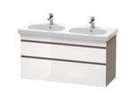 Duravit DuraStyle Waschtisch-Unterschrank DS648602243 115 x 45,3 cm, weiß hochglanz/basalt matt, 2 Schubkästen, wandhängend