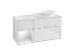 Villeroy und Boch Finion Waschtischunterschrank GA41MTMT 120cm, Abdeckplatte white matt, Emotion, Regale White matt lacquer, White matt lacquer