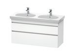 Duravit DuraStyle Waschtisch-Unterschrank DS648601818 115 x 45,3 cm, weiß matt, 2 Schubkästen, wandhängend