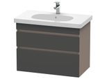 Duravit DuraStyle Waschtisch-Unterschrank DS648404943 80 x 45,3 cm, graphit matt/basalt matt, 2 Schubkästen, wandhängend