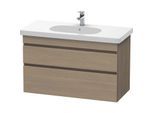 Duravit DuraStyle Waschtisch-Unterschrank DS648503535 100 x 45,3 cm, Eiche terra, 2 Schubkästen, wandhängend