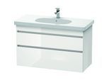 Duravit DuraStyle Waschtisch-Unterschrank DS648502222 100 x 45,3 cm, weiß hochglanz, 2 Schubkästen, wandhängend
