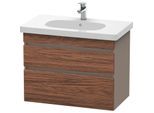 Duravit DuraStyle Waschtisch-Unterschrank DS648402143 80 x 45,3 cm, nussbaum dunkel/basalt matt, 2 Schubkästen, wandhängend