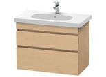 Duravit DuraStyle Waschtisch-Unterschrank DS648403030 80 x 45,3 cm, Eiche natur, 2 Schubkästen, wandhängend