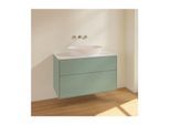 Villeroy und Boch Finion Waschtischunterschrank FA0100GM 100x60,3cm, Abdeckplatte white matt, Olive Matt Lacquer