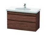 Duravit DuraStyle Waschtisch-Unterschrank DS648502121 100 x 45,3 cm, nussbaum dunkel, 2 Schubkästen, wandhängend