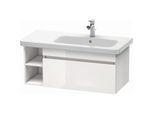 Duravit DuraStyle Waschtisch-Unterschrank DS639602243 93 x 44,8 cm, Becken rechts, weiß hochglanz/basalt matt, 1 Auszug