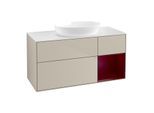 Villeroy und Boch Finion Waschtischunterschrank GA71HBHH 120cm, Abdeckplatte white matt, Emotion, Regale Peony matt lacquer, Sand Matt Lacquer
