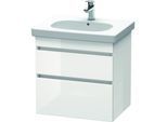 Duravit DuraStyle Waschtisch-Unterschrank DS648302222 60 x 45,3 cm, weiß hochglanz, 2 Schubkästen, wandhängend