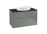Villeroy und Boch Finion Waschtischunterschrank GA0200GM 100x60,3cm, Emotion, Abdeckplatte black matt, Olive Matt Lacquer