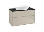 Villeroy und Boch Finion Waschtischunterschrank GA0200HH 100x60,3cm, Emotion, Abdeckplatte black matt, Sand Matt Lacquer