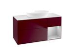 Villeroy und Boch Finion Waschtischunterschrank GA71GJHB 120cm, Abdeckplatte white matt, Emotion, Regale Light grey matt lacquer, Peony Matt
