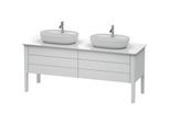 Duravit Luv Waschtischunterschrank LU9567B3636 178,3x57x74,3cm, Weiß Seidenmatt, 2 Schubkästen, 2 Auszüge, stehend