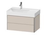 Duravit XSquare Waschtisch-Unterschrank XS416809191 78,4x39,7x46cm, 2 Schubkästen, Taupe