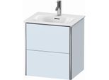 Duravit XSquare Waschtisch-Unterschrank XS432109797 51x56x41,8cm, 2 Schubkästen, Lichtblau seidenmatt
