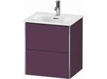 Duravit XSquare Waschtisch-Unterschrank XS432109494 51x56x41,8cm, 2 Schubkästen, Aubergine seidenmatt