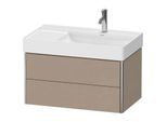 Duravit XSquare Waschtisch-Unterschrank XS416907575 78,4x39,7x46cm, 2 Schubkästen, Leinen