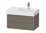 Duravit XSquare Waschtisch-Unterschrank XS416909090 78,4x39,7x46cm, 2 Schubkästen, Flannel Grey seidenmatt