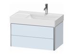 Duravit XSquare Waschtisch-Unterschrank XS416909797 78,4x39,7x46cm, 2 Schubkästen, Lichtblau seidenmatt
