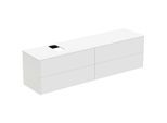 Ideal Standard Conca Waschtisch-Unterschrank T3992Y1 mit Ausschnitt, 4 Auszüge, 200x50,5x55 cm, rechts/links, Weiß matt lackiert