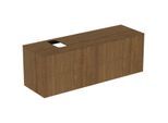 Ideal Standard Conca Waschtisch-Unterschrank T3989Y5 mit Ausschnitt, 4 Auszüge, 160x50,5x55 cm rechts/links, Walnuss dunkel Furnier