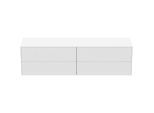 Ideal Standard Conca Waschtisch-Unterschrank T4326Y1 ohne Ausschnitt, 4 Auszüge, 200x50,5x55 cm, Weiß matt lackiert