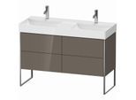 Duravit XSquare Waschtisch-Unterschrank XS445608989 118,4x73,1x46cm, 4 Auszüge, Flannel Grey hochglanz