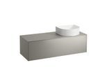 LAUFEN Sonar Schubladenelement/Sideboard H4054230340421 117,5x34x45,5cm, Ausschnitt rechts, Titan