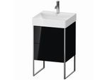 Duravit XSquare Waschtisch-Unterschrank XS443904040 48,4x73,1x46cm, 2 Auszüge, schwarz hochglanz